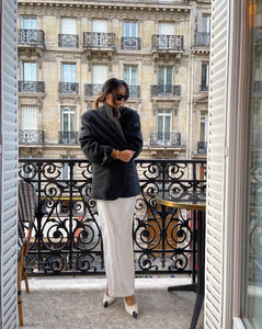 Satin maxi skirt white Clearance